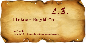 Linkner Bogdán névjegykártya
